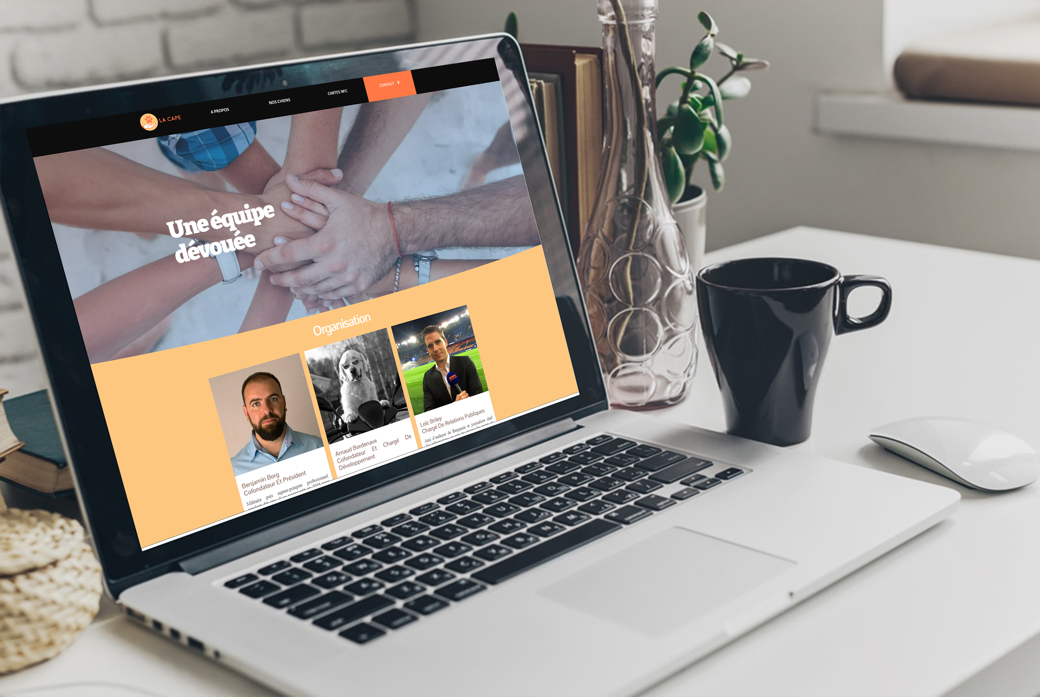 Le site de La Cape a été réalisé avec WordPress, mais également avec une partie en HTML/CSS/PHP/JS pour gérer un système de filtre en JS et un formulaire de contact en PHP, le premier que nous avons fait en dehors de l'apprentissage