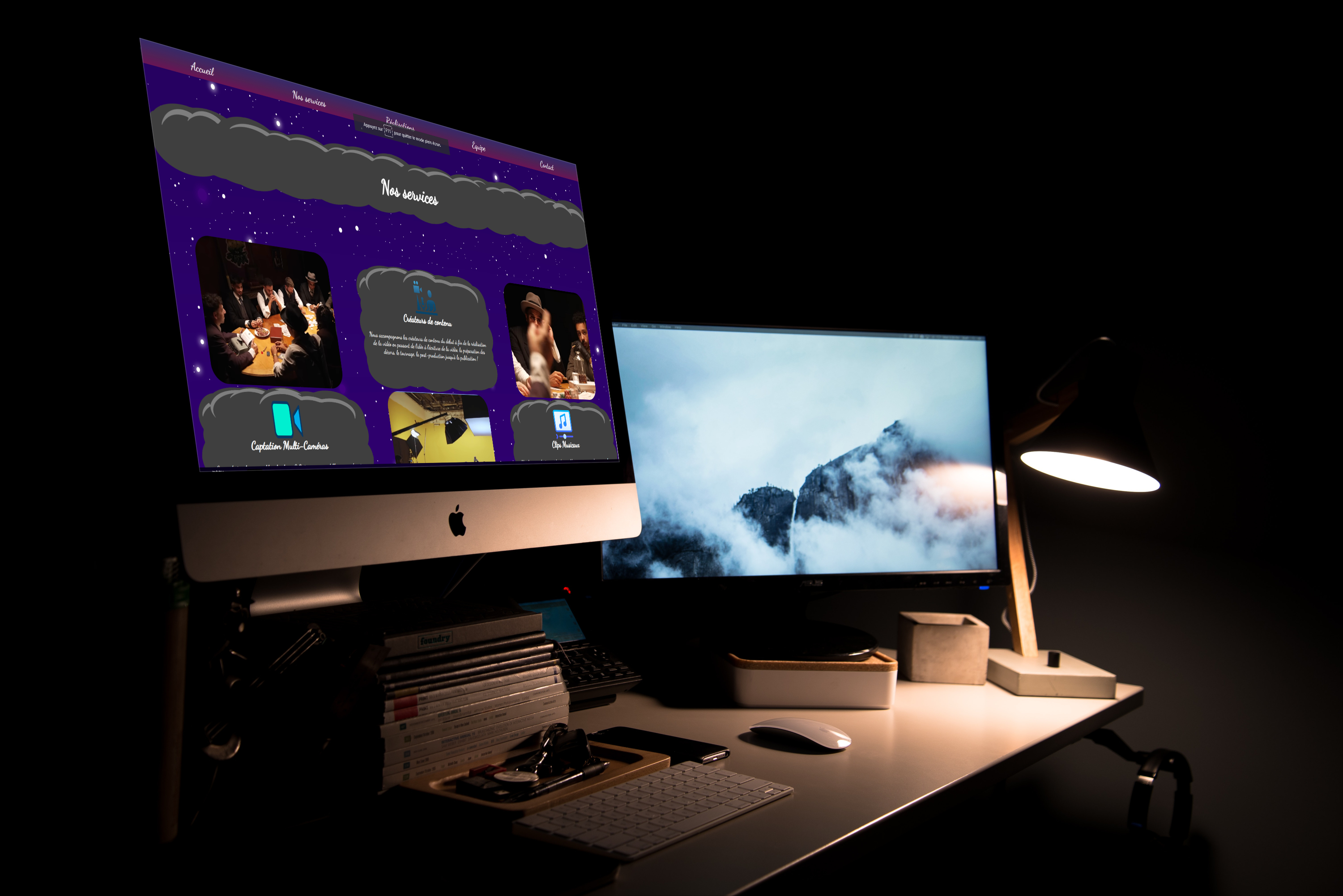 Le site de Nyx Production est un site statique qui avait pour objectif de donner une présence en ligne à l'agence Nyx que nous avons créée de toute pièce.